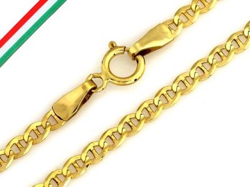 Złoty łańcuszek 585 Marina Gucci 45 cm chrzest modny splot na prezent 14k