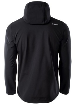 КУРТКА МУЖСКАЯ С КАПЮШОНОМ HI-TEC SOFTSHELL, ЧЕРНАЯ, XL