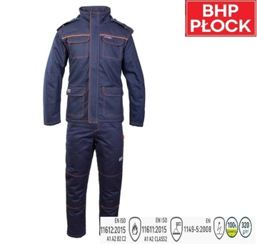 KOMPLET ROBOCZY TRUDNOPALNY OCIEPLANY 3XL
