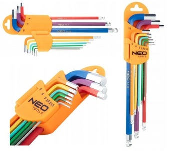 KLUCZE IMBUSOWE HEX DŁUGIE IMBUS 1,5-10 - NEO