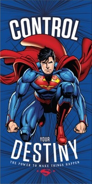 RĘCZNIK SUPERMAN 70X140 NA BASEN KĄPIELOWY PLAŻOWY SZYBKOSCHNĄCY DC COMICS