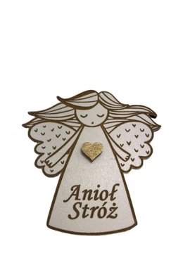 Anioł Stróż biały Chrzest Komunia prezent pamiątka
