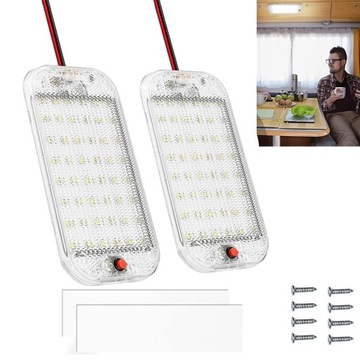 LAMPA SUFITOWA OŚWIETLENIE LED DO KAMPERA PRZYCZEPY 12-85V