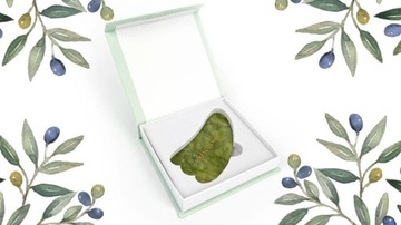 KAMIEŃ GUA SHA DO MASAŻU JADEITOWY PŁYTKA NA ZMARSZCZKI UJĘDRNIAJĄCY EKO