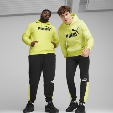 Spodnie męskie PUMA ESS+ Block Sweatpants TR puma black/lime sheen XL