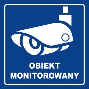 OBIEKT MONITOROWANY naklejka 15x15cm