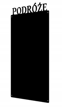 МАГНИТНАЯ ДОСКА ДЛЯ ПУТЕШЕСТВЕННЫХ МАГНИТОВ МЕТАЛЛ Чёрная LOFT 87х50см БОЛЬШАЯ