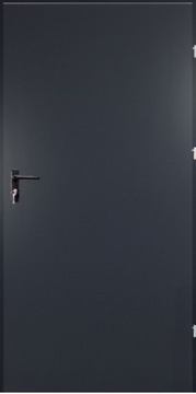 DRZWI ZEWNĘTRZNE TECHNICZNE ANTRACYT 80 Prawe