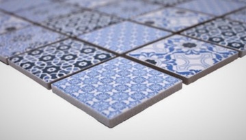 Керамическая мозаика FLORENCE, рустикальный синий