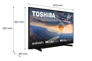 Toshiba 43UA2263DG 43-дюймовый 4K UHD светодиодный телевизор Android Wi-Fi Bluetooth