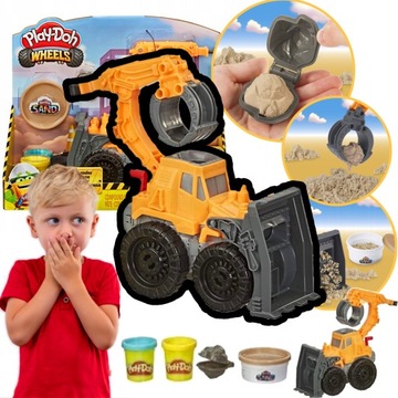 PLAY DOH CIASTOLINA ZESTAW KOPARKA SPYCHACZ BUDOWA AUTO SAMOCHÓD 5W1