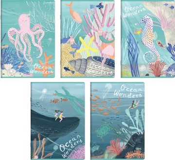 ZESZYT TOP 2000 OCEAN WONDERS A5/32K KRATKA Z MARGINESEM