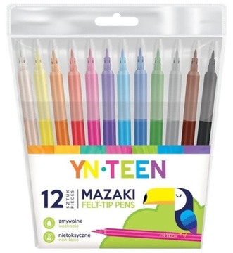 MAZAKI FLAMASTRY INTERDUK 12 KOLORÓW