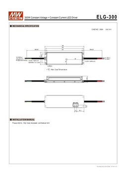 MEAN WELL ELG-300-24 300Вт 24В Блок питания для светодиодной ленты