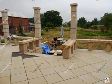 Терраса, тротуарная плитка 30/30/3 см Песчаник