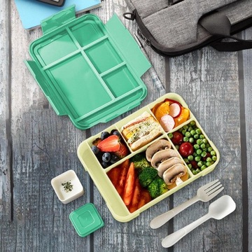 LUNCHBOX ŚNIADANIÓWKA CAMPUS PUDEŁKO 5 PRZEGRÓDKI 1300ML NA ŚNIADANIE LUNCH