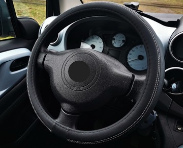 Чехол, чехол на руль, перфорированная кожа, матовый 37-39, черный матовый