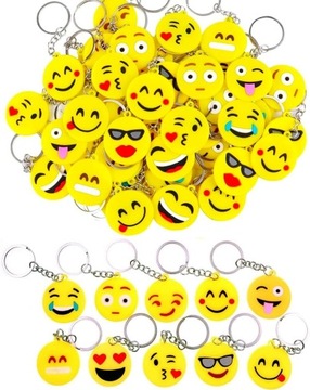 Emoji breloczek do kluczy, 10 wzorów, emotikon, breloczek do kluczy, dekora