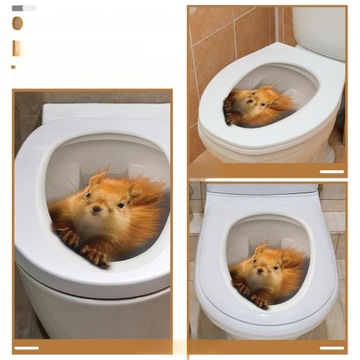 ТРЕХМЕРНАЯ НАКЛЕЙКА НА УНИТАЗ БЕЛКА СИДЕНЬЕ ДЛЯ УНИТАЗА БЕЛКА