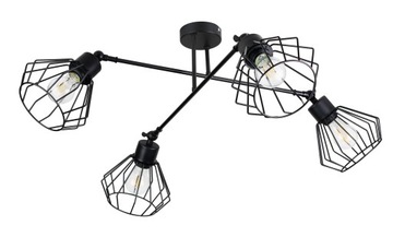 LAMPA sufitowa żyrandol regulowany LOFT drut 4 E27
