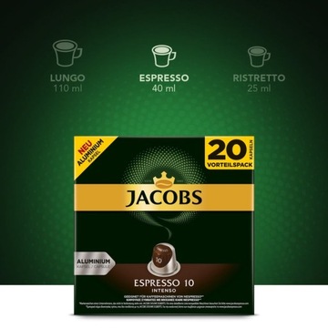 Jacobs Lungo, Espresso, капсулы L'OR, микс видов, 100 капсул