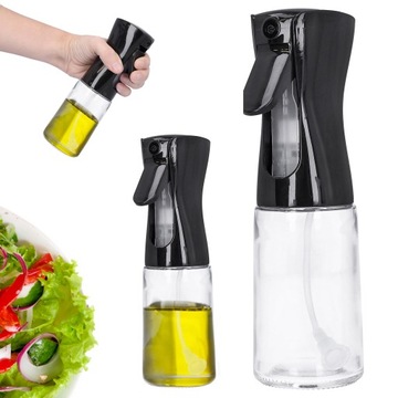 SPRYSKIWACZ DO OLEJU OLIWY OCTU ROZPYLACZ DOZOWNIK W SPRAYU SZKLANY CZARNY