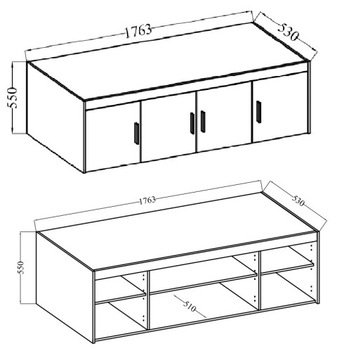 ШКАФ EDEN 4D ЧЕТЫРЕХДВЕРНЫЙ ВЕРХНИЙ