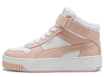 Buty PUMA CARINA STREET MID skórzane platforma wysokie róż 40.5