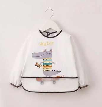 ŚLINIAK FARTUSZEK z DŁUGIMI rękawami i kieszonką