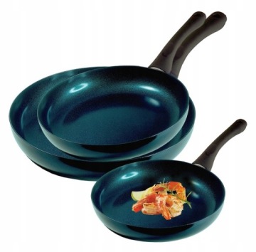 3 СКОРОДКИ С АНТИПРИГАРНЫМ ПОКРЫТИЕМ, АЛМАЗНОЕ ПОКРЫТИЕ