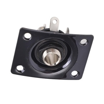 GNIAZDO JACK 6,3MM DO GITARY CZARNE