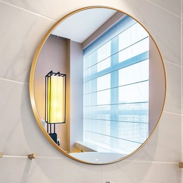 БОЛЬШОЕ КРУГЛОЕ ЗЕРКАЛО Промышленное ВАННАЯ КОМНАТА ГОСТИНАЯ СПАЛЬНЯ ЗОЛОТО 70 СМ XXL