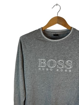 Bluza lekka Hugo Boss szara z dużym logiem S
