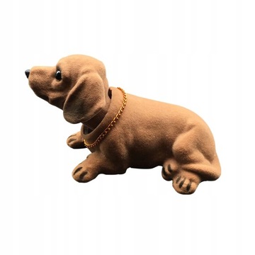 Kreatywna figurka psa z głową bobble'a kiwająca