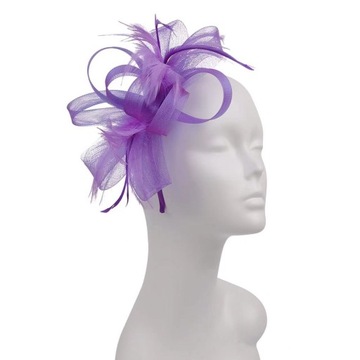 FASCINATOR Повязка на голову с бантом и перьями на свадьбу