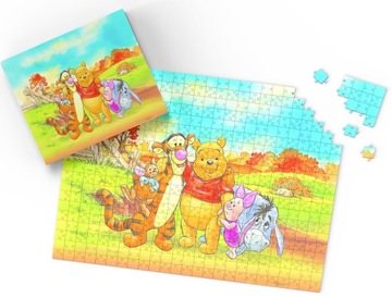 PUZZLE - KUBUŚ PUCHATEK - PREZENT NA ŚWIĘTA WZORY - 35el + PUDEŁKO