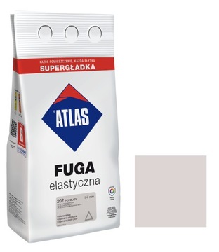 ATLAS FUGA ELASTYCZNA (nowa) kolor 202 POPIELATY, alubag 5kg