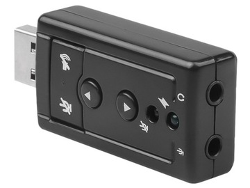Звуковая карта USB 7.1, микрофон, разъем для наушников