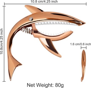 SHARK CAPO GC-02 КАПОДАСТР + 2 медиатора для гитары