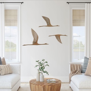 Ажурное деревянное украшение на стену ПТИЦЫ