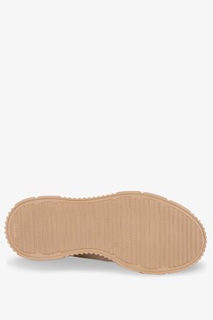 LEKKIE MOKASYNY SKÓRZANE NA PLATFORMIE PÓŁBUTY WSUWANE BEŻOWE DAMSKIE r 40