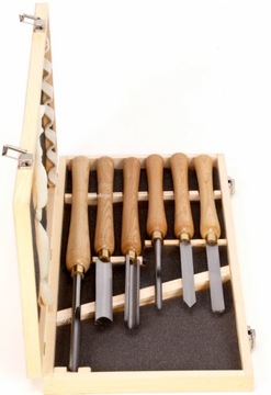 ДОЛОТО ТОКАРНЫЕ НОЖИ ДЛЯ ДЕРЕВА НАБОР ДОЛОТО 6 ШТ.