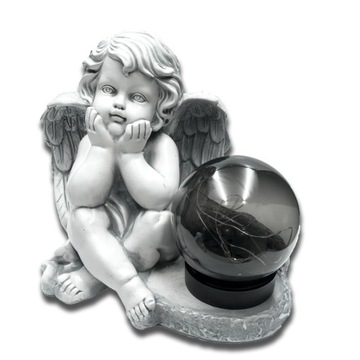 ZNICZ GIPSOWA FIGURKA NAGROBNA LAMPA SOLARNA LED