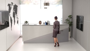 Стойка ресепшн R38 300x140см LED