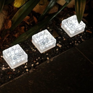 4SZT LAMPA SOLARNA LED OGRODOWA CEGŁY LAMPKI 10CM