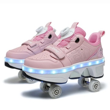 Новые 4-колесные туфли для скейтбординга, модный роликовый паркур - Акция!