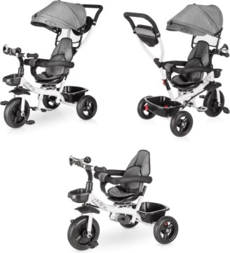 ROWEREK TRÓJKOŁOWY 3W1 OBRACANY Z RĄCZKĄ STARS