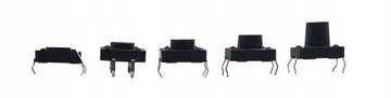 MIKRO SWITCH 12x12 4 PIN WYMIARY 4,5,6,7,10mm 5SZT