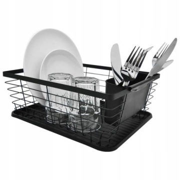 СУШИЛКА ДЛЯ ПОСУДЫ С ПОДДОНОМ ДЛЯ СУШКИ СТОЛОВЫХ ПРИБОРОВ