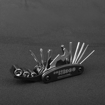 КЛЮЧИ ДЛЯ РЕМОНТА ВЕЛОСИПЕДОВ МНОГОФУНКЦИОНАЛЬНЫЙ НАБОР ИНСТРУМЕНТОВ 16в1